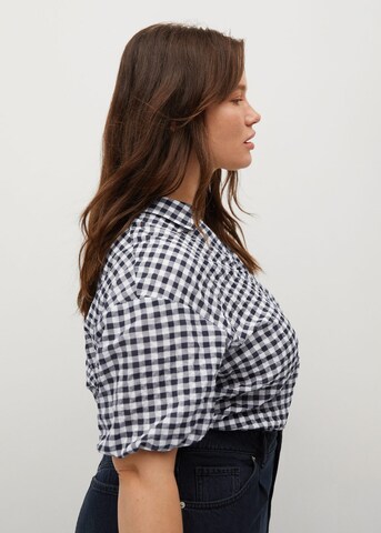 MANGO Bluse 'Vichy' i blå