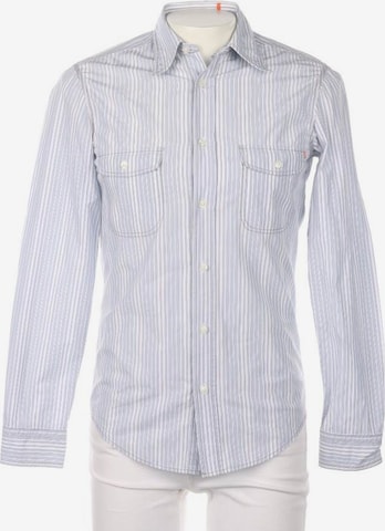 BOSS Orange Button Up Shirt in S in Blue: front