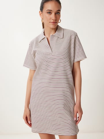 Happiness İstanbul - Vestido en beige: frente