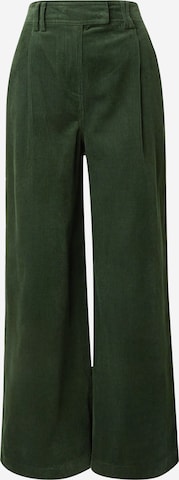 Loosefit Pantalon à pince TOPSHOP en vert : devant