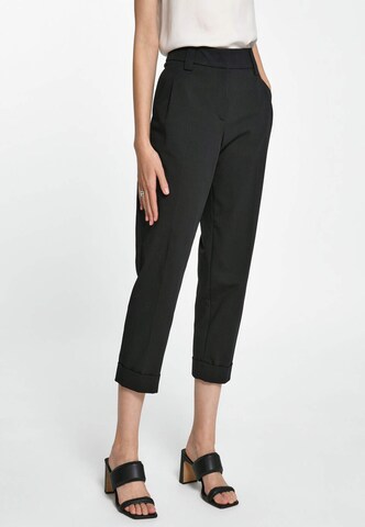 Coupe slim Pantalon Fadenmeister Berlin en noir : devant