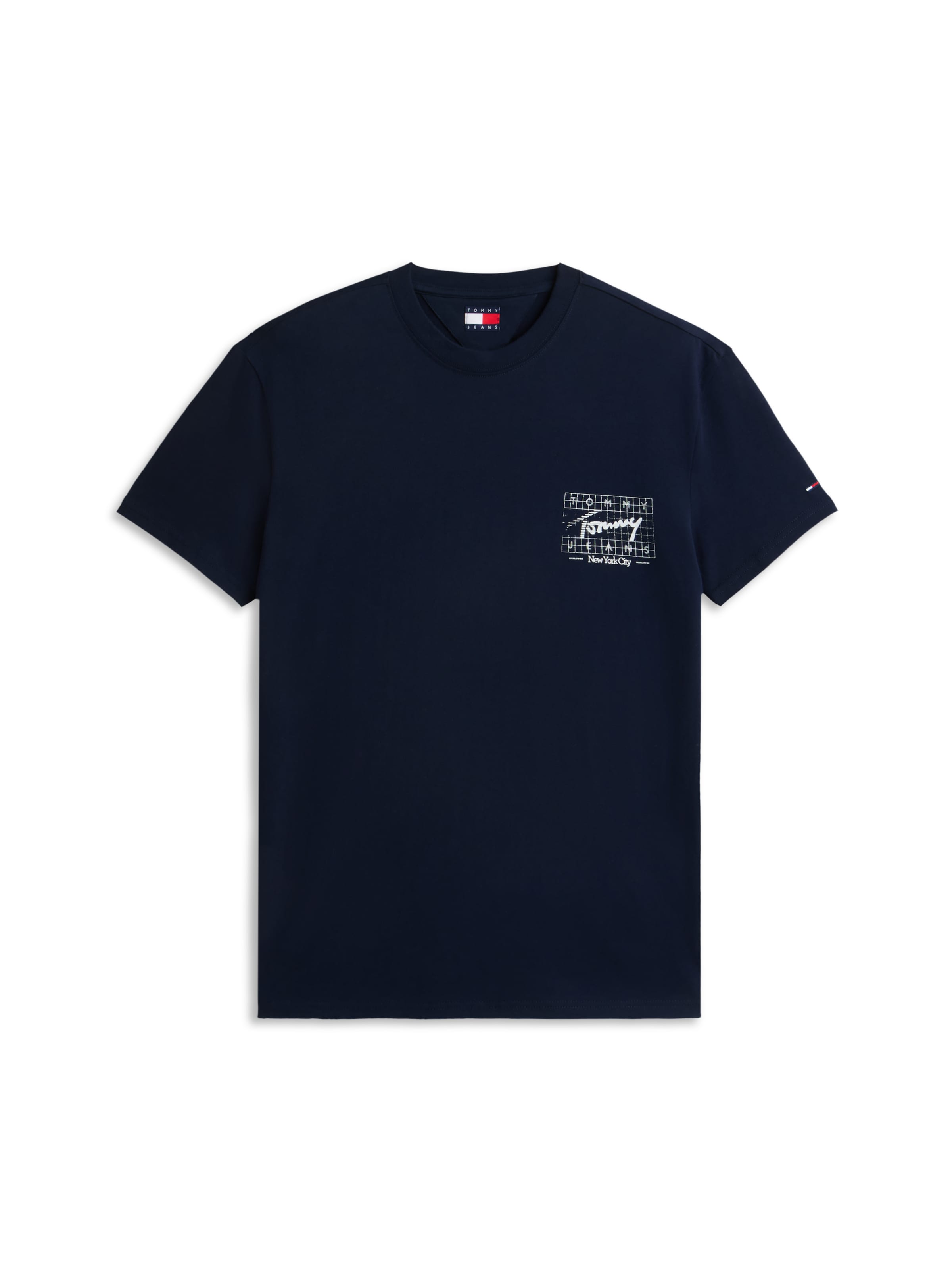 Tommy Jeans Тениска в синьо: отпред