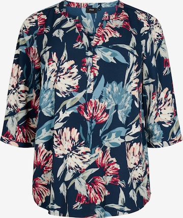 Zizzi Blouse 'CAANNI' in Blue: front