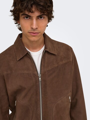 Only & Sons Between-Season Jacket 'ONSElias' in Brown