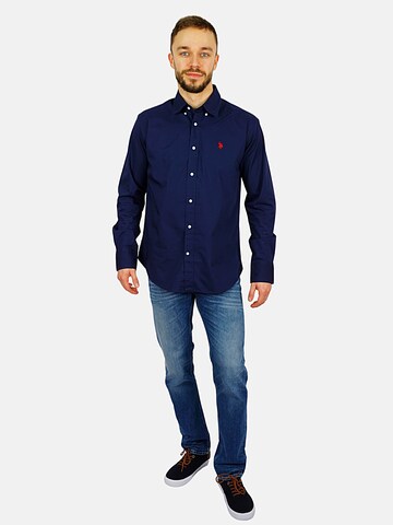 U.S. POLO ASSN. Regular fit Overhemd in Blauw