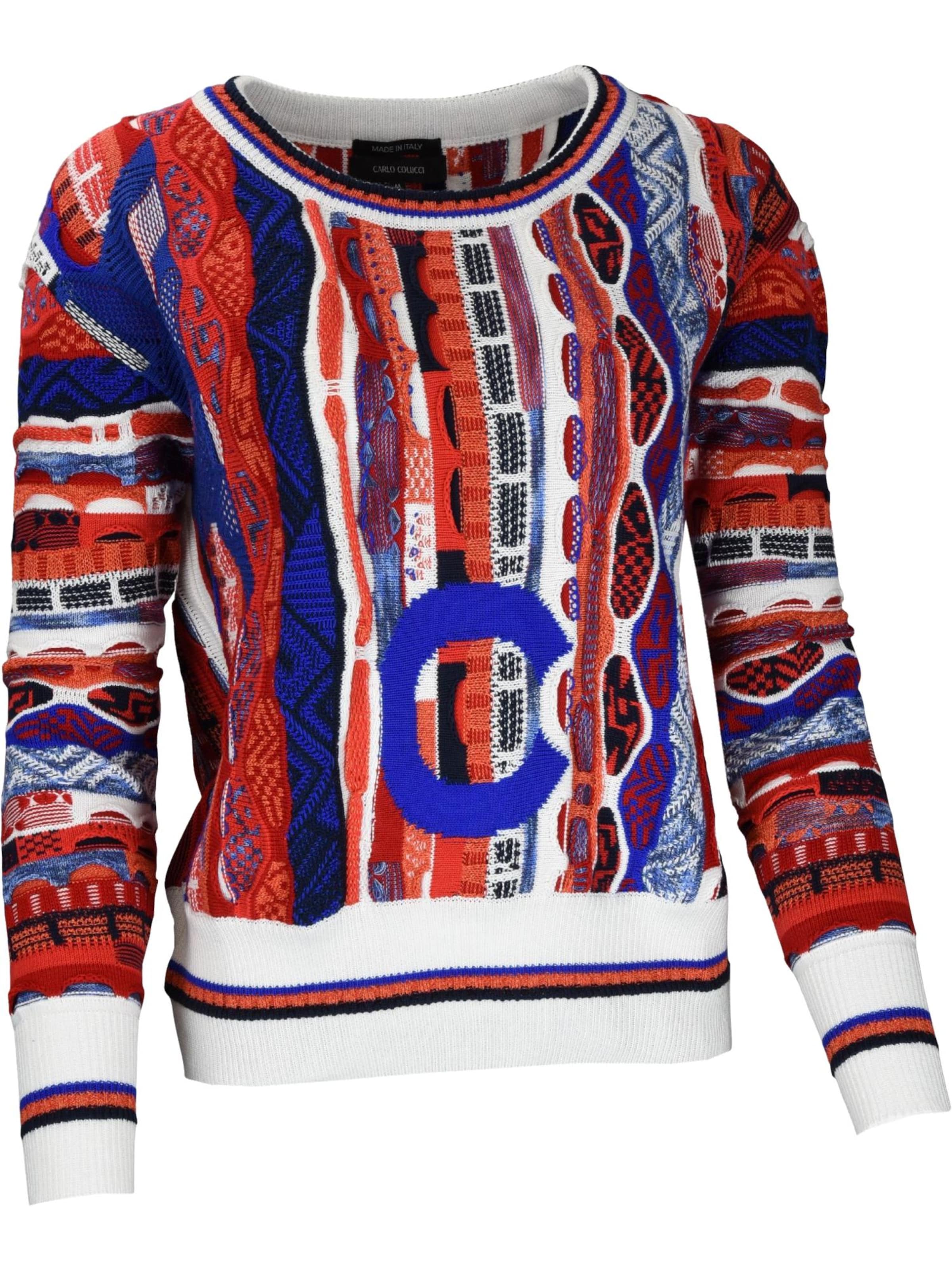 Carlo Colucci Pullover 'Cassara' in Weiß: Vorderseite