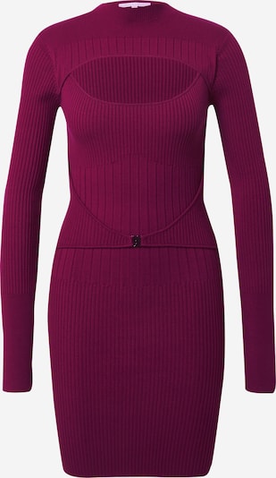 PATRIZIA PEPE Gebreide jurk 'ABITO' in de kleur Bessen, Productweergave