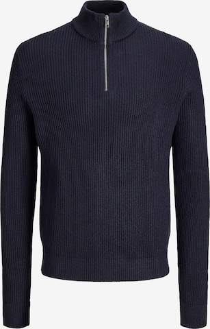 Jack & Jones Plus Sweater 'JJPANNEL' in Blue: front