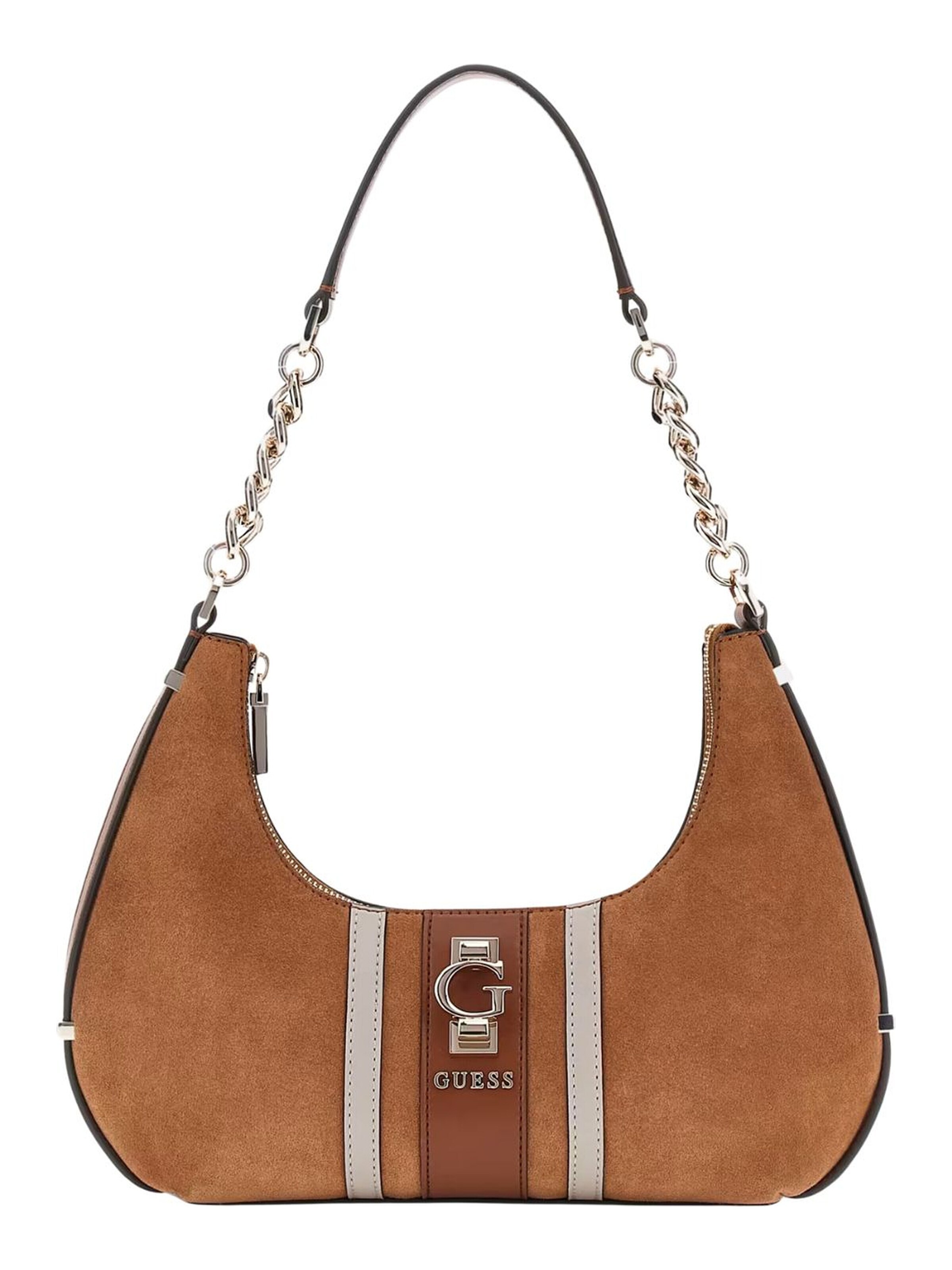 Borsa a spalla 'Erenia' di GUESS in marrone: frontale