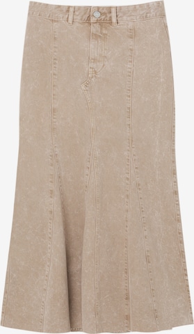 Pull&Bear Nederdel i beige: forside