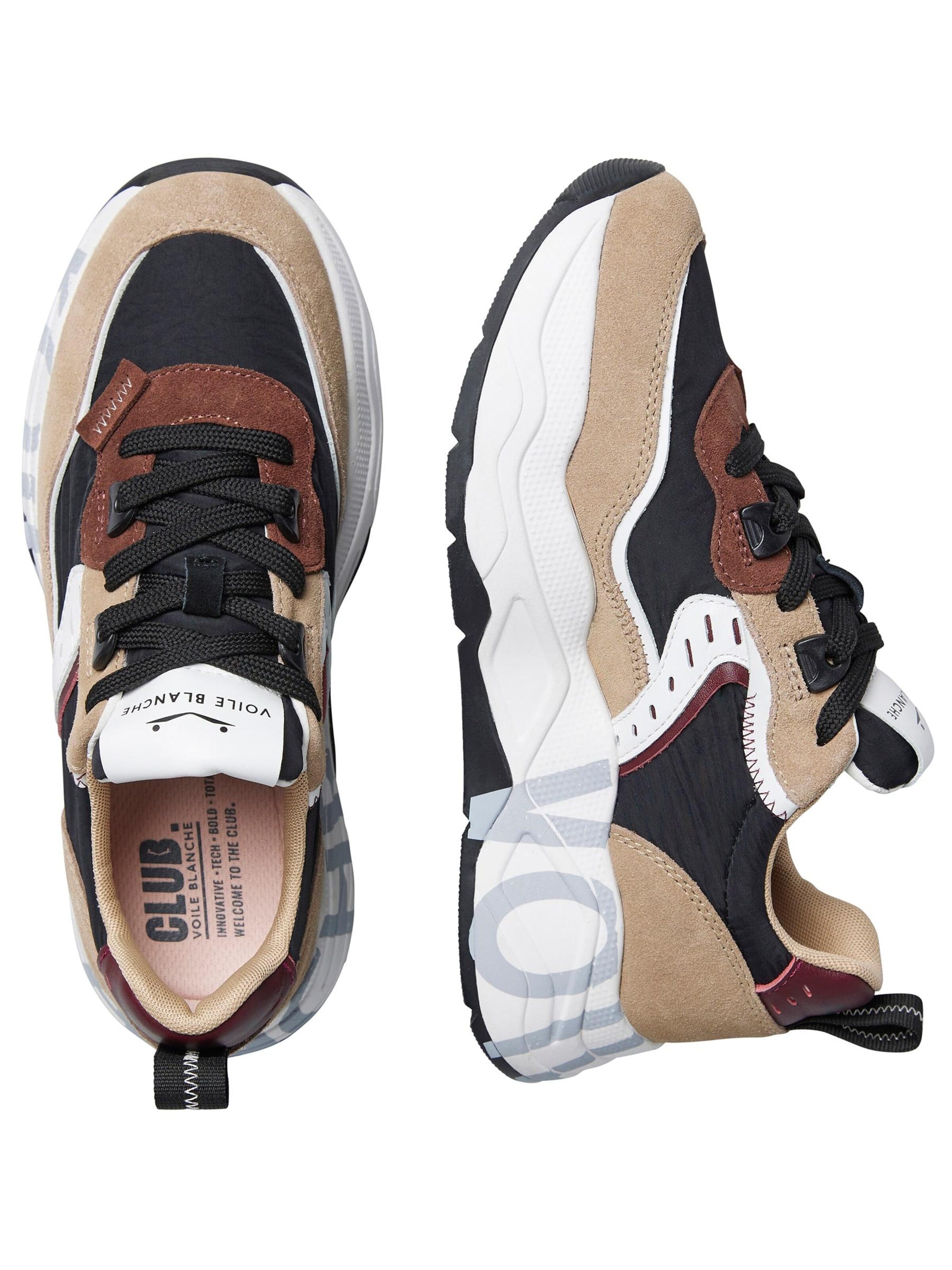 Voile blanche Lace-up shoe 'CLUB105.' in Beige