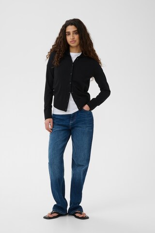 InWear Gebreid vest 'MIKO' in Zwart