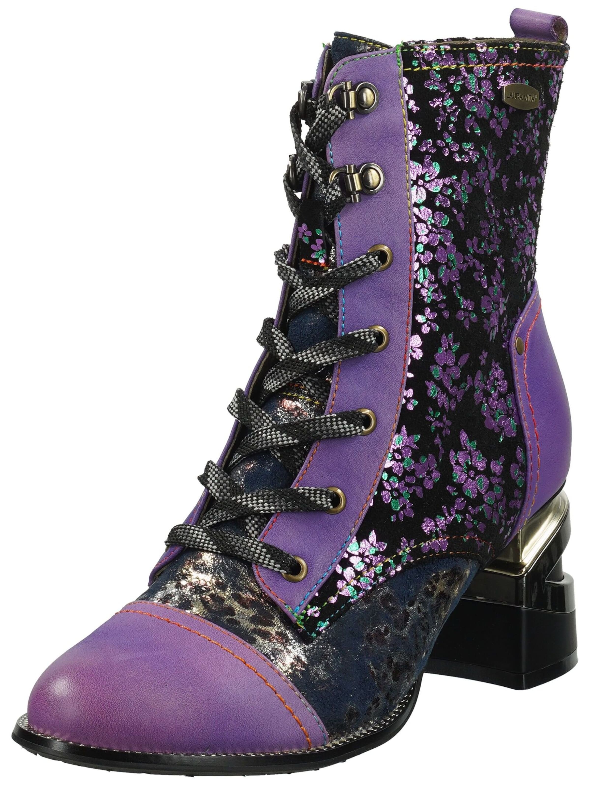 Laura Vita Stiefelette in Lila: Vorderseite