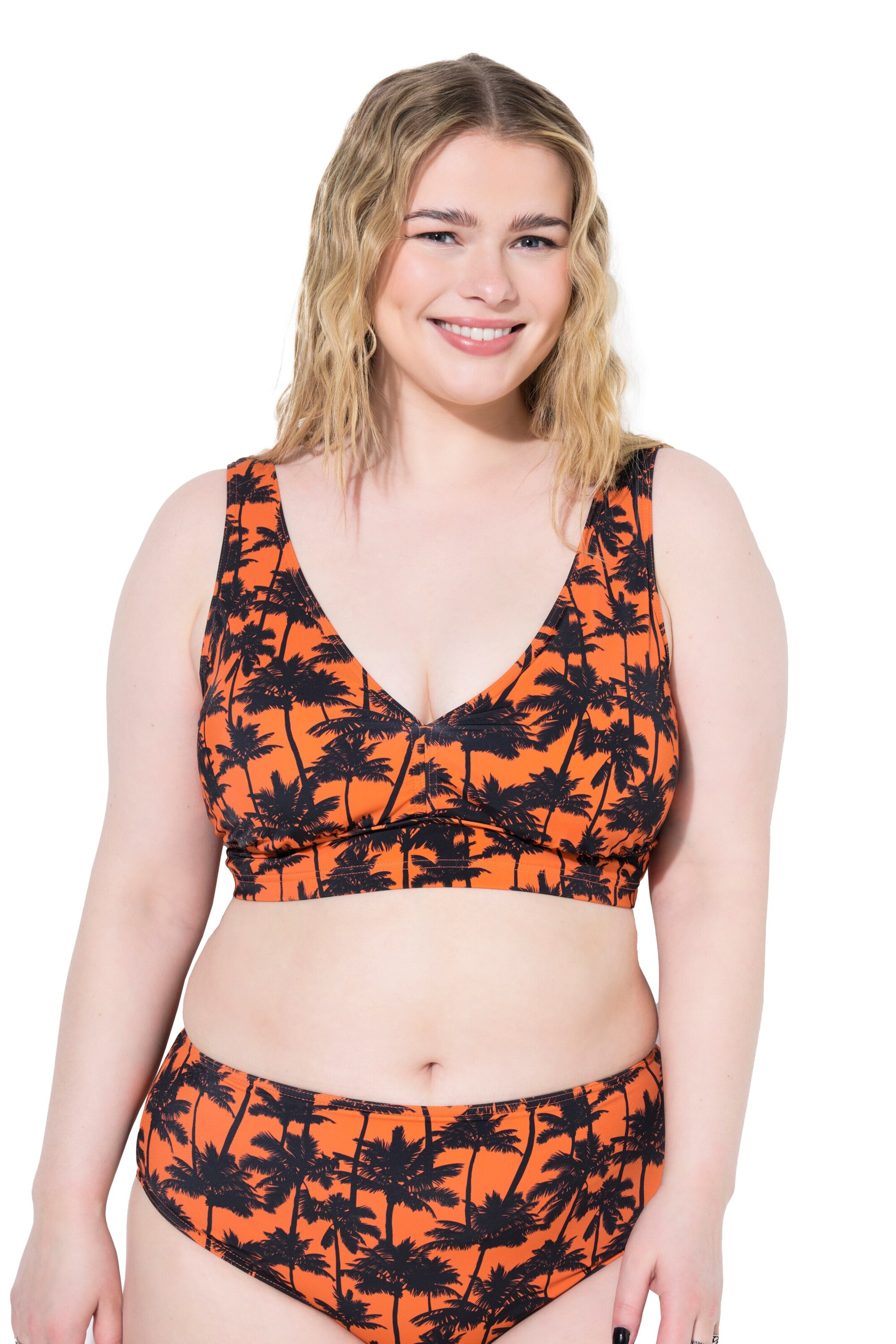 Studio Untold Bralette Bikini Top in Orange: front