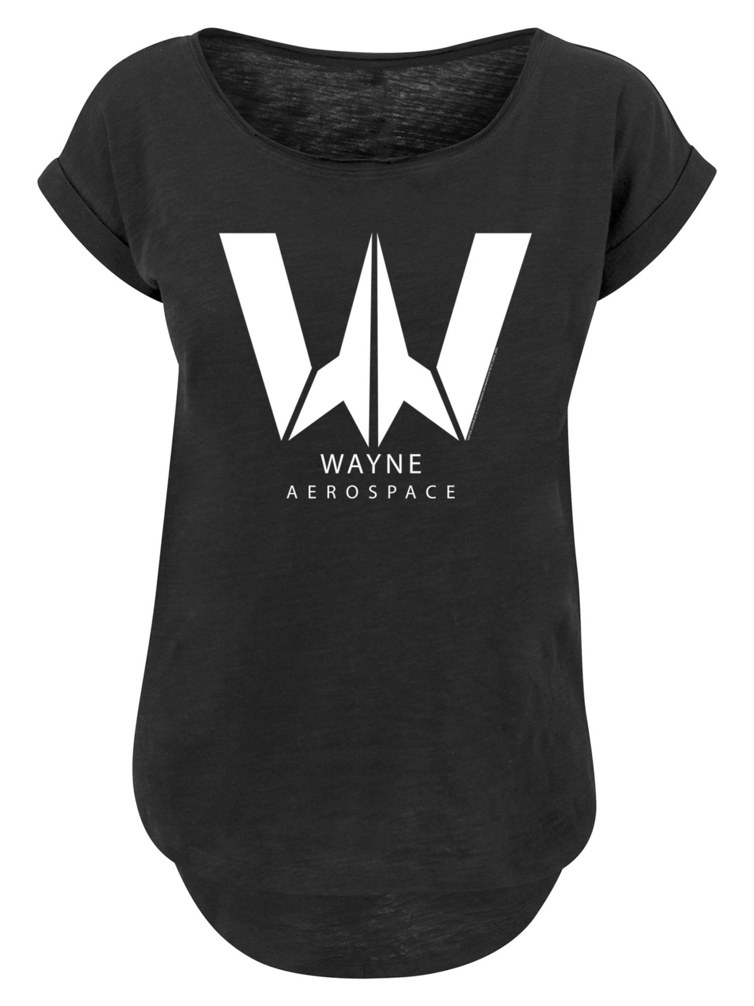 T-shirt 'DC Comics Justice League Movie Wayne Aerospace-BLK' F4NT4STIC en noir : devant