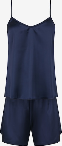 Evoni Pajama 'Set aus Satin' in Blue: front
