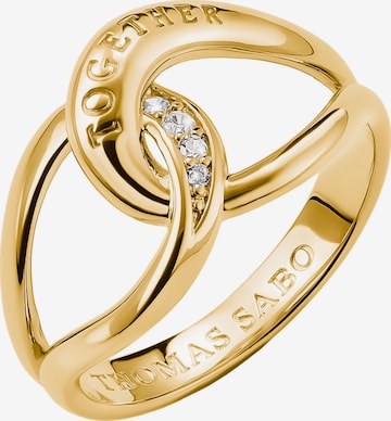 Thomas Sabo Ring Together mit weißem Zirkonia in Gold: Vorderseite