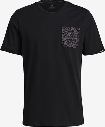 T-Shirt fonctionnel ADIDAS TERREX en noir : devant