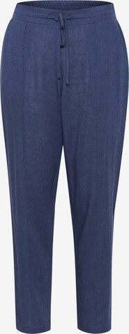 CULTURE Regular Pleated Pants 'linda' in Blue: front