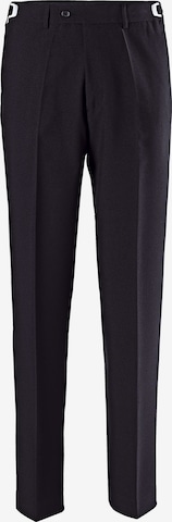 Men Plus Pleated Pants in Black: front