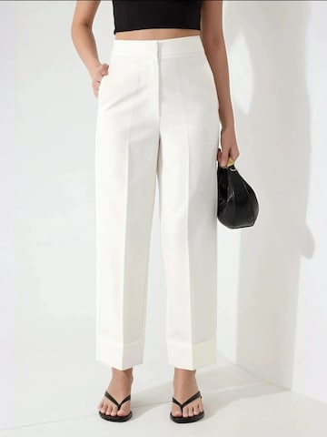 Pantalon à plis Hiccup en beige : devant