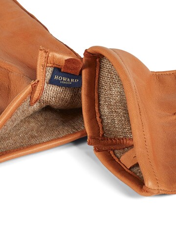 Howard London - Guantes con dedos 'Leather Gloves William Tan' en beige