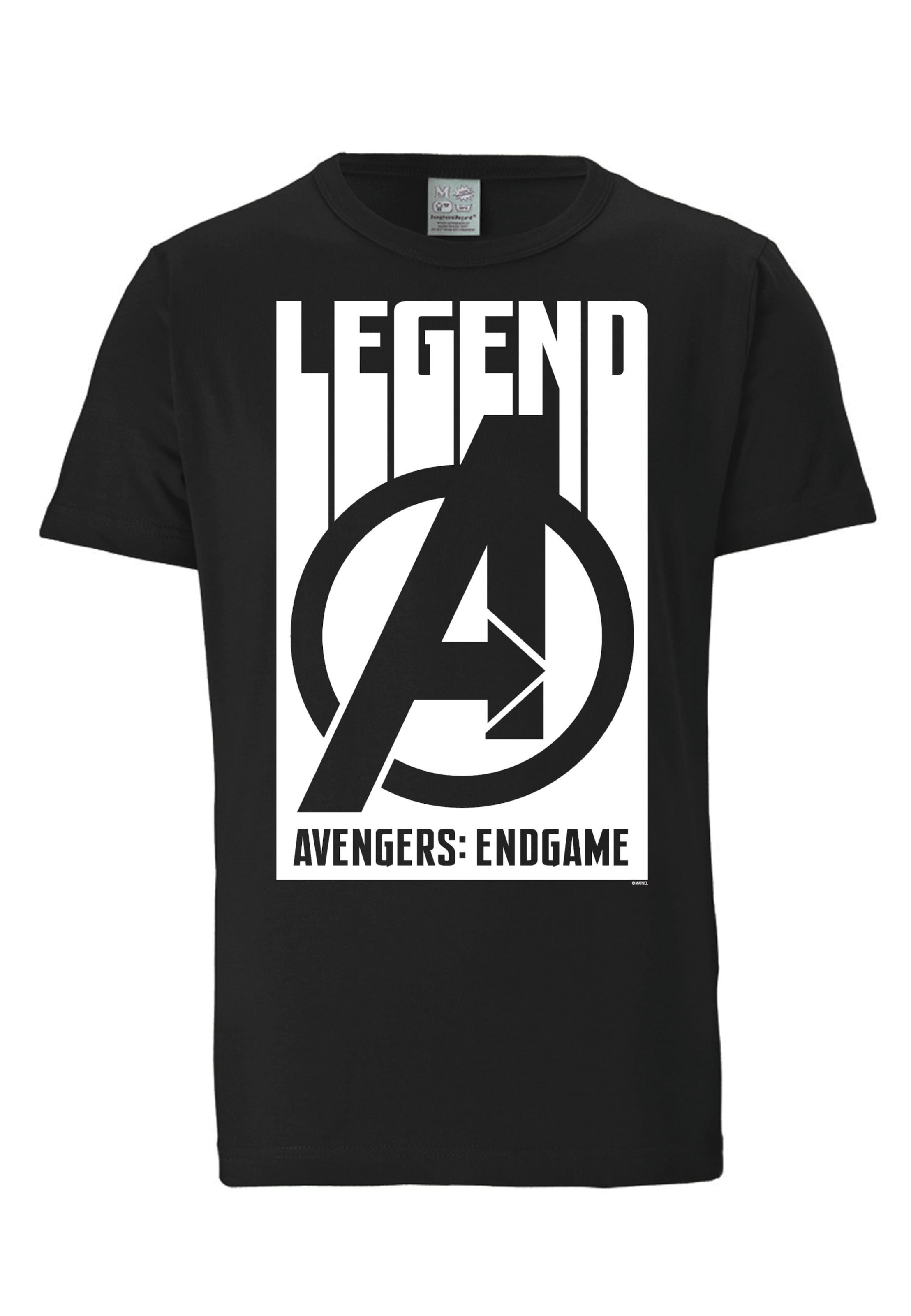 LOGOSHIRT T-Shirt 'Marvel - Avengers Endgame' in Schwarz: Vorderseite