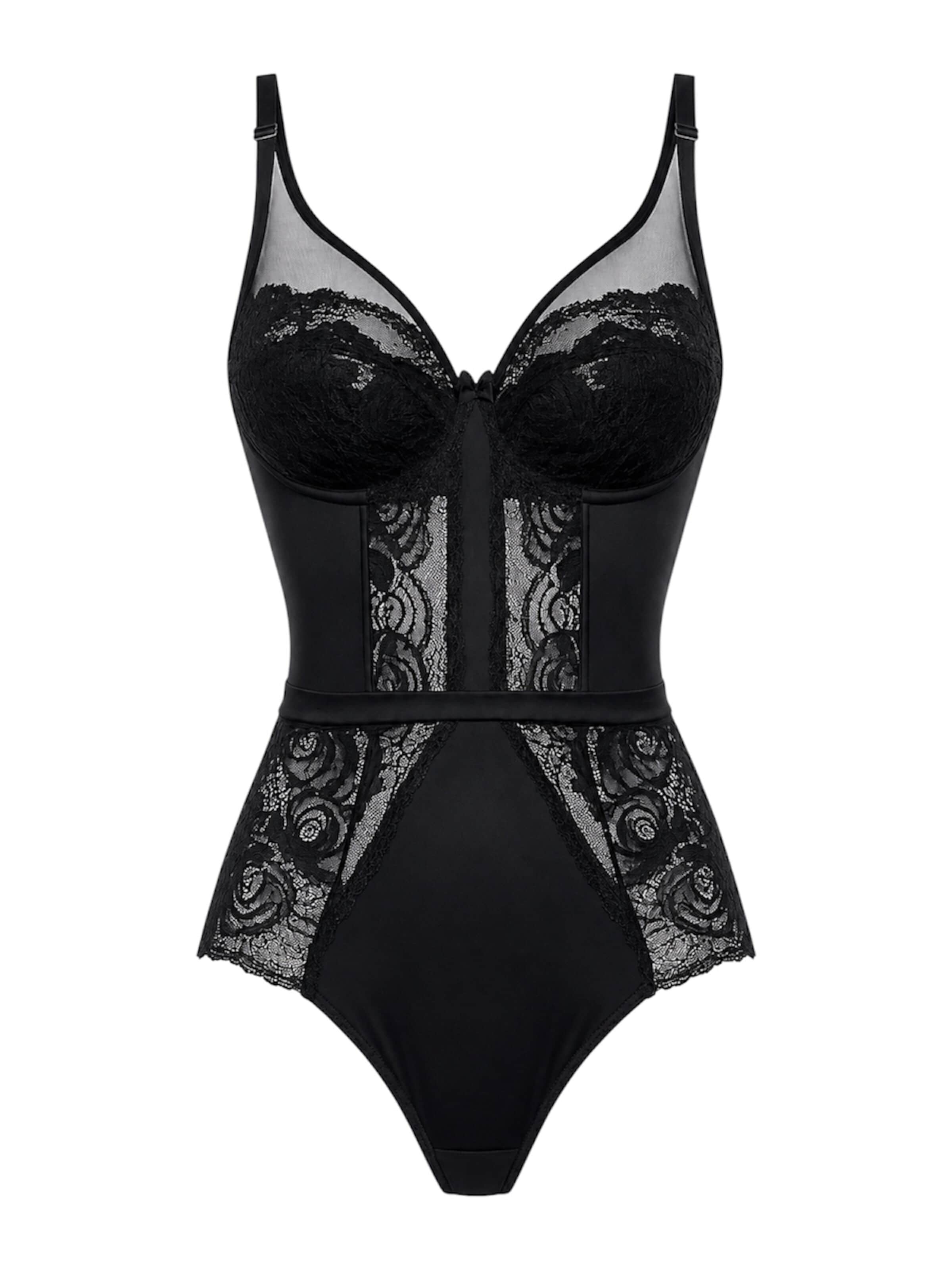 MILENKA Wäschebody‌‌‌‌‌‌‌‌ in Schwarz: Vorderseite