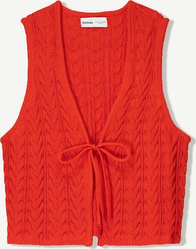 Bershka Pletená vesta - oranžově červená, Produkt