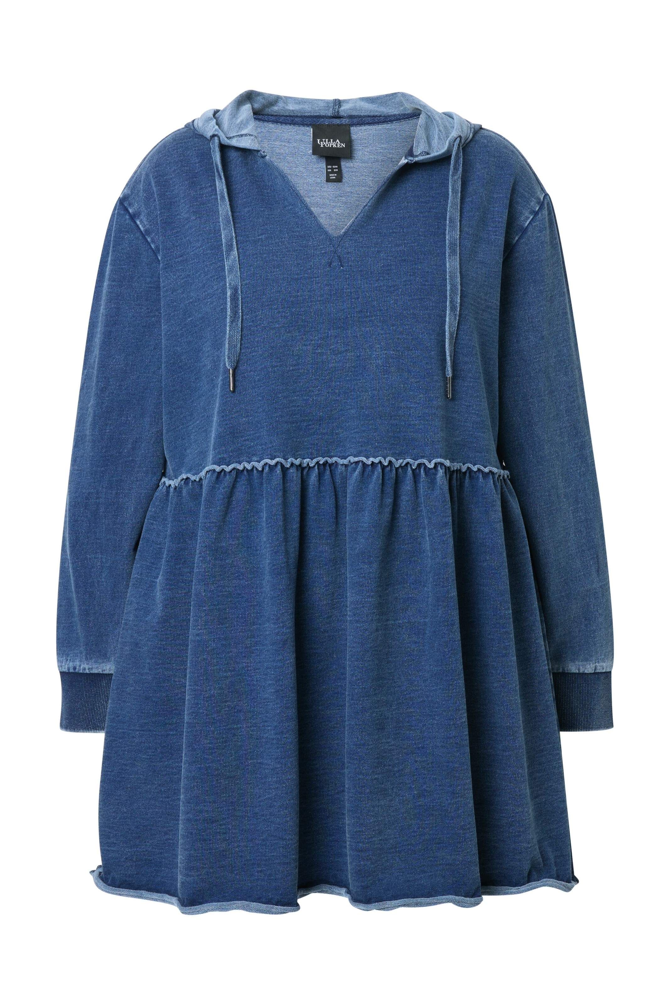 Ulla Popken Sweatshirt in Blauw: voorkant
