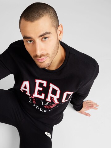 AÉROPOSTALE - Sweatshirt 'NYC 1987' em preto