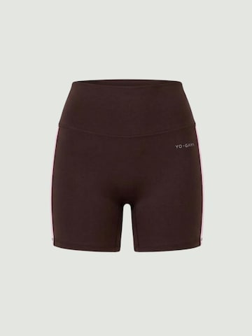 Skinny Leggings de la YO-GAYA pe maro