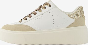 Bershka Sneakers laag in Wit: voorkant