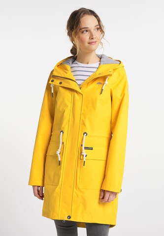 Schmuddelwedda Between-seasons coat in Yellow: front