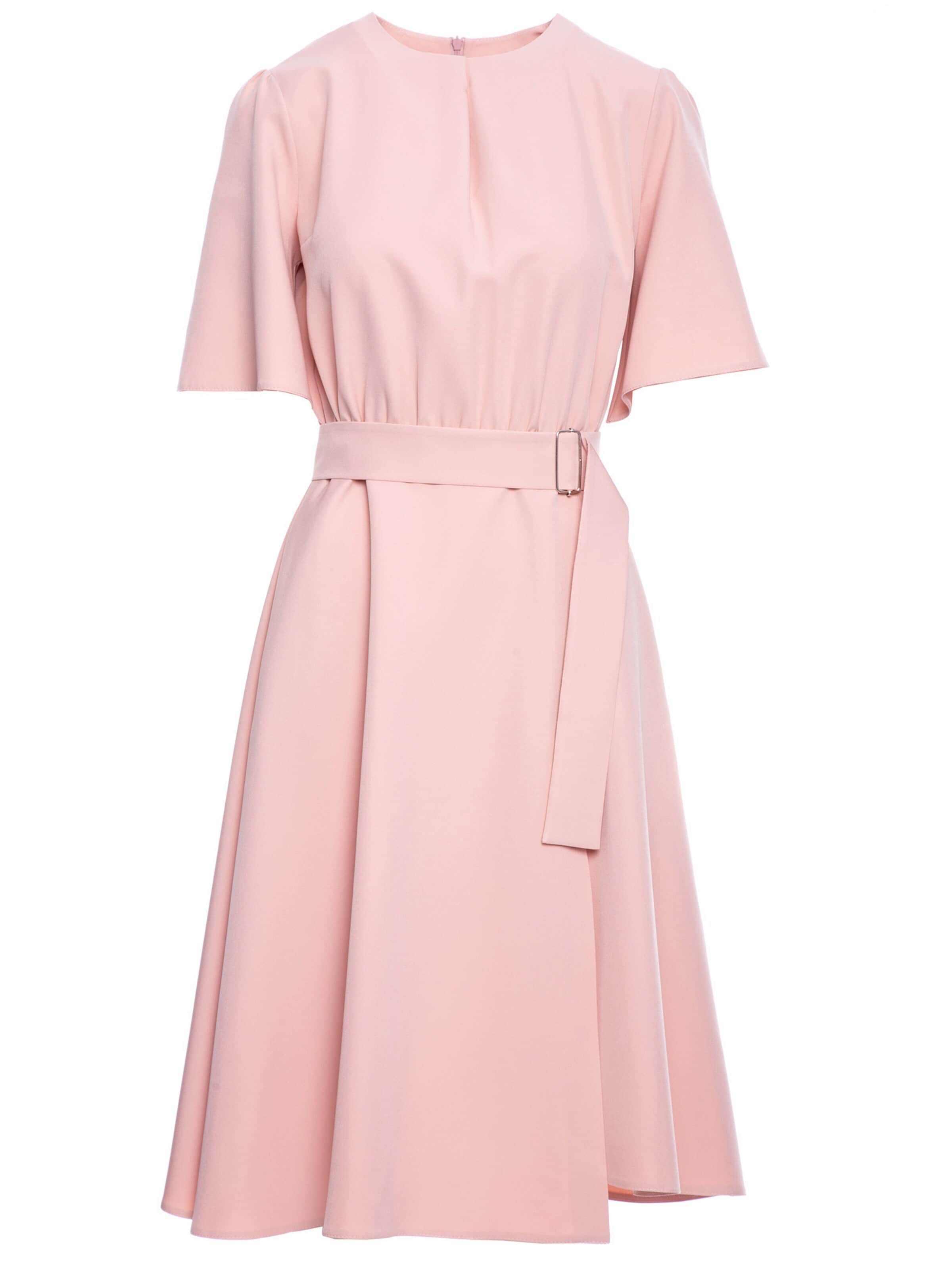 Rochie de cocktail de la made of emotion pe roz: față