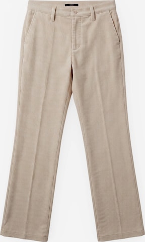 zero Regular Casual-Hose mit Bügelfalte in Beige: Vorderseite