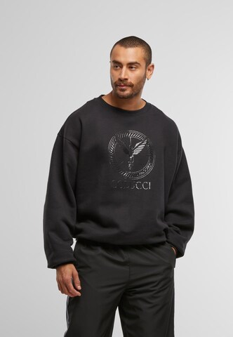 Colucci Sweatshirt 'Ikarus Circle' in Zwart: voorkant