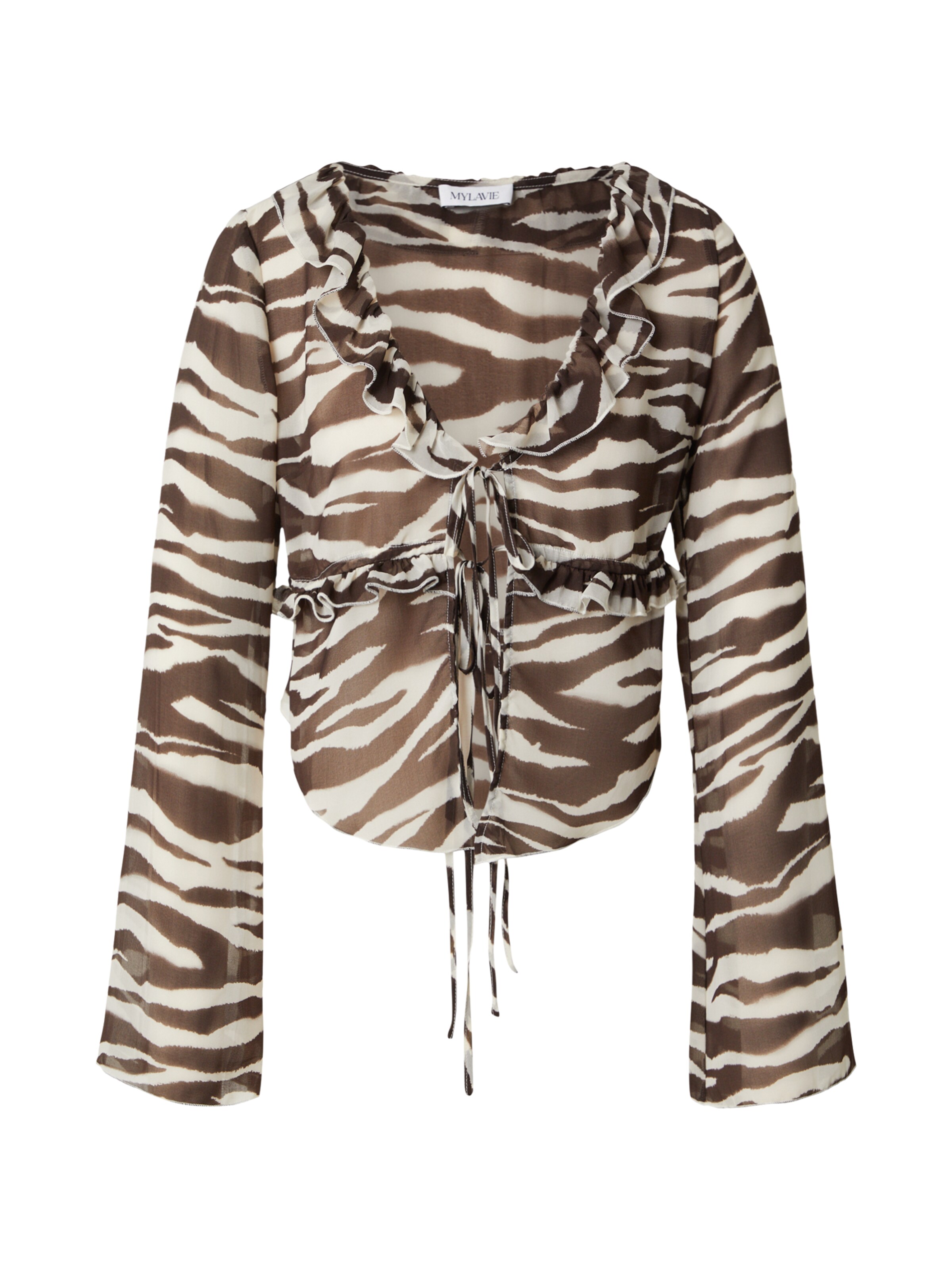 MYLAVIE by Sarah Harrison Blūze 'Summer blouse', krāsa - melns / balts, Preces skats