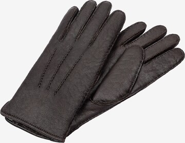 Werner Christ Full Finger Gloves 'John' in Brown: front