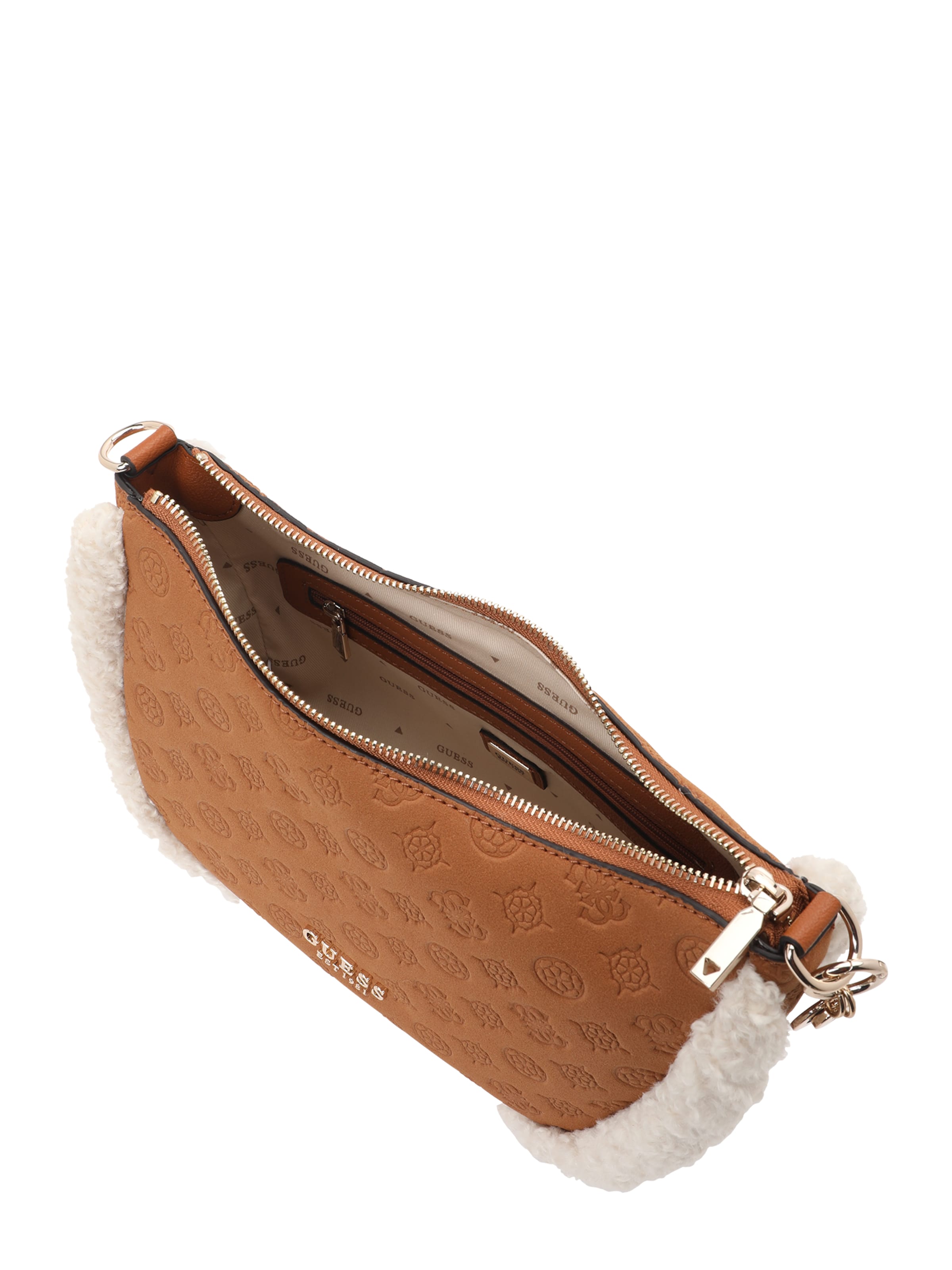 GUESS Schultertasche 'Davika' in Braun