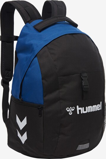 Hummel Sportrucksack in blau / schwarz / weiß, Produktansicht