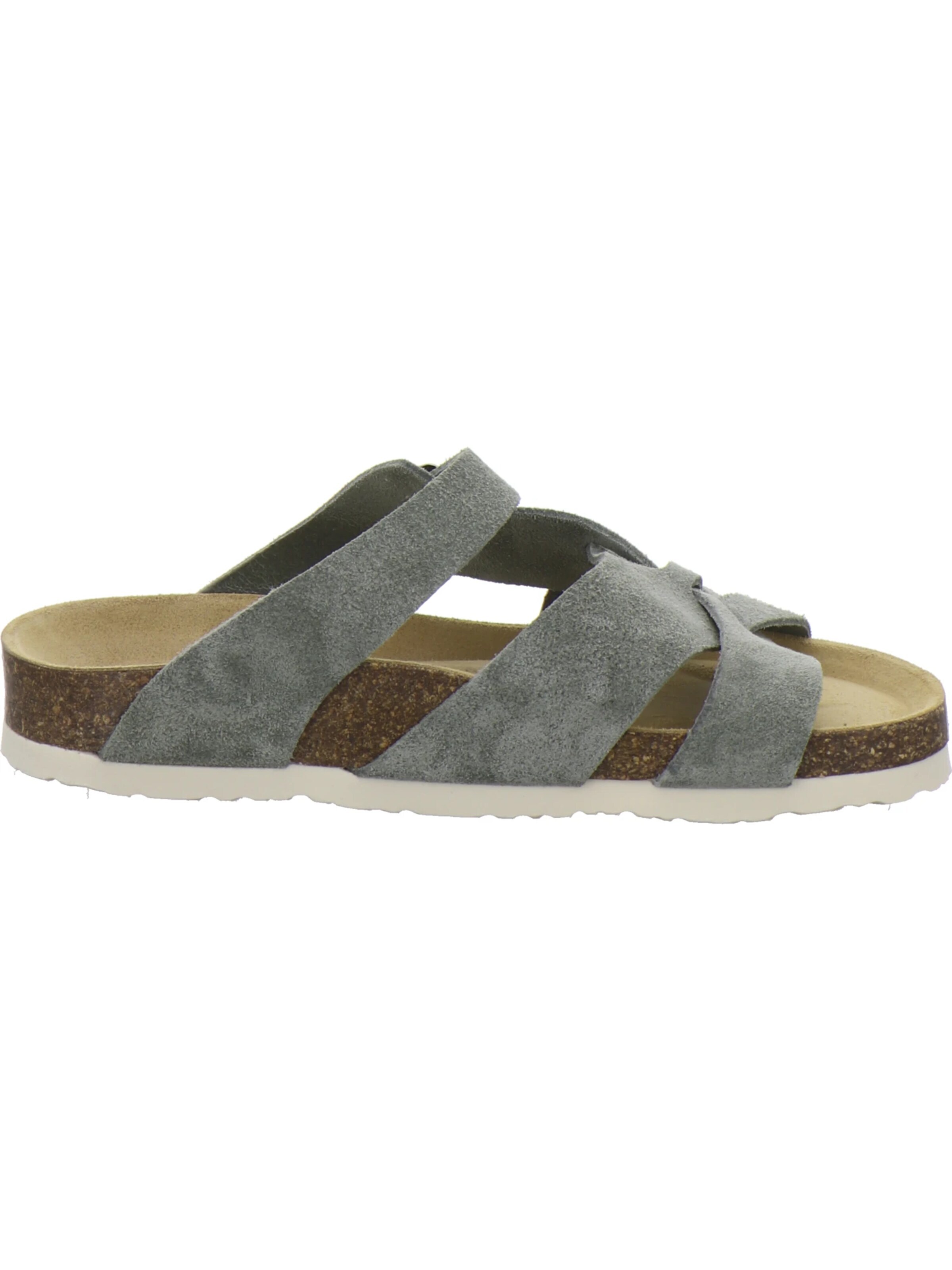 AFS-Schuhe - Zapatos abiertos 'Pantoletten Damen Kralle olive Veloursleder' en verde
