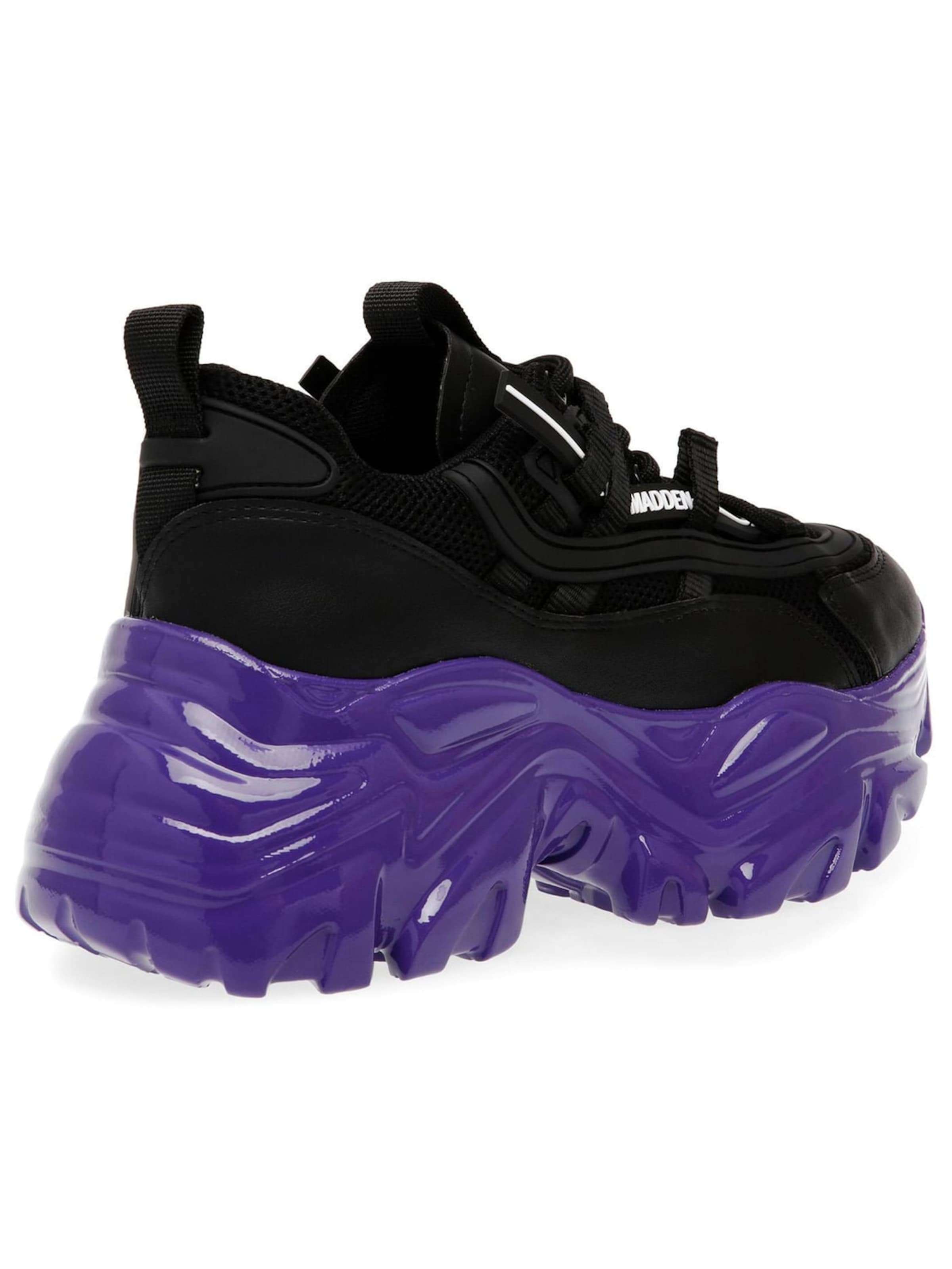 STEVE MADDEN Buty sportowe sznurowane 'W Recoupe Black / Purple Shoes' w kolorze czarny