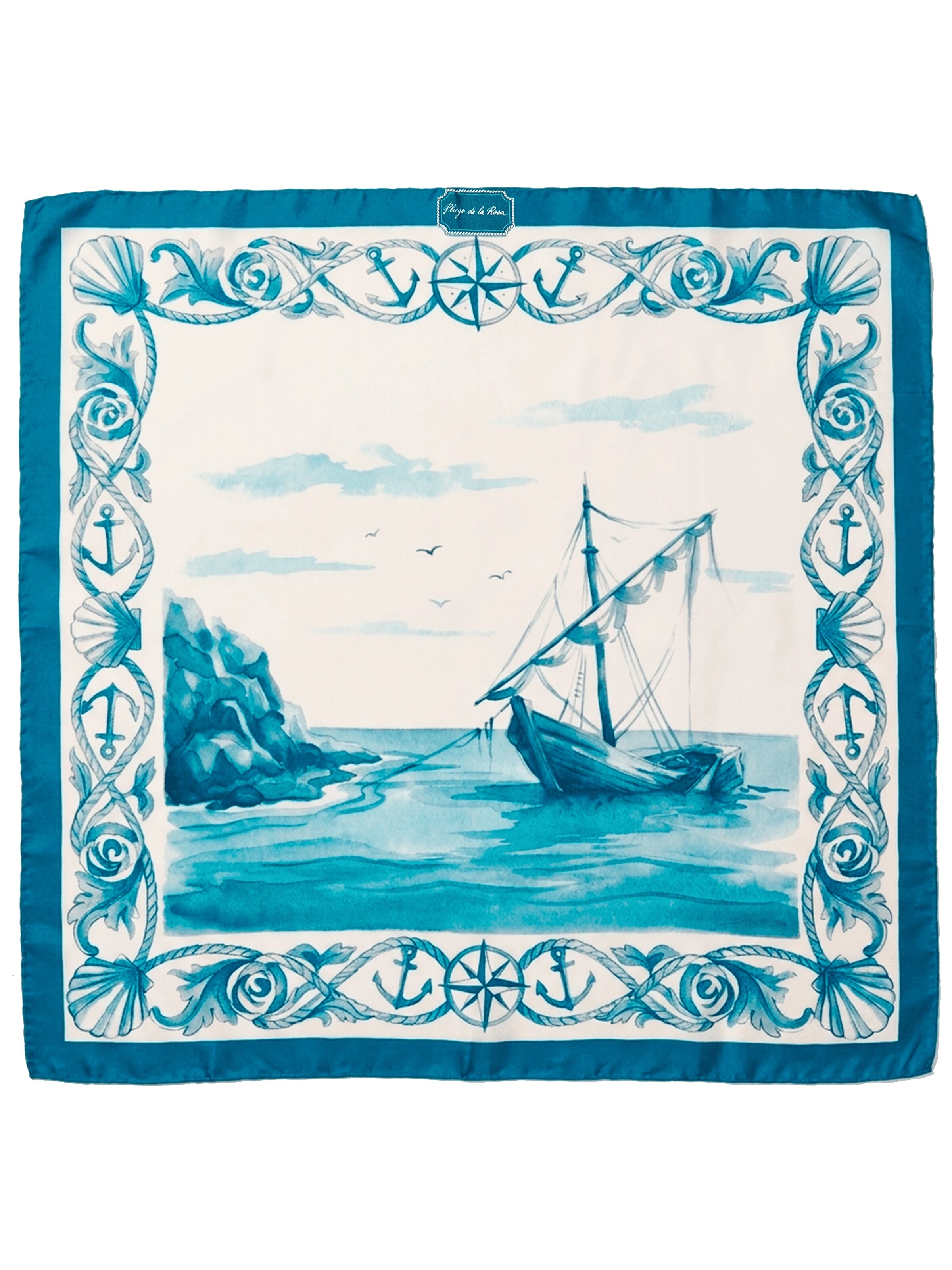 PLIEGO DE LA ROSA Strandlaken 'ARCHIVE 1996' in Blauw: voorkant