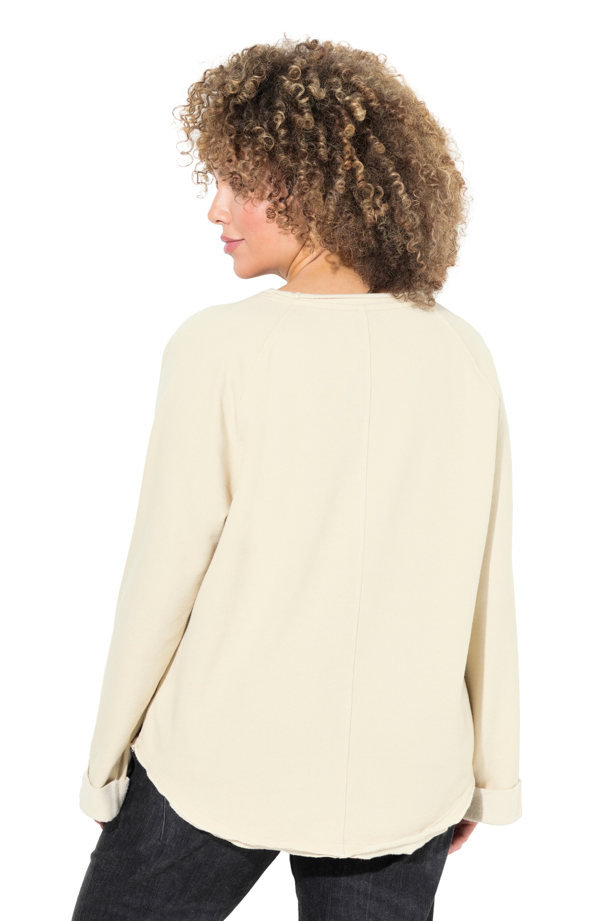 Ulla Popken Sweatshirt in Beige