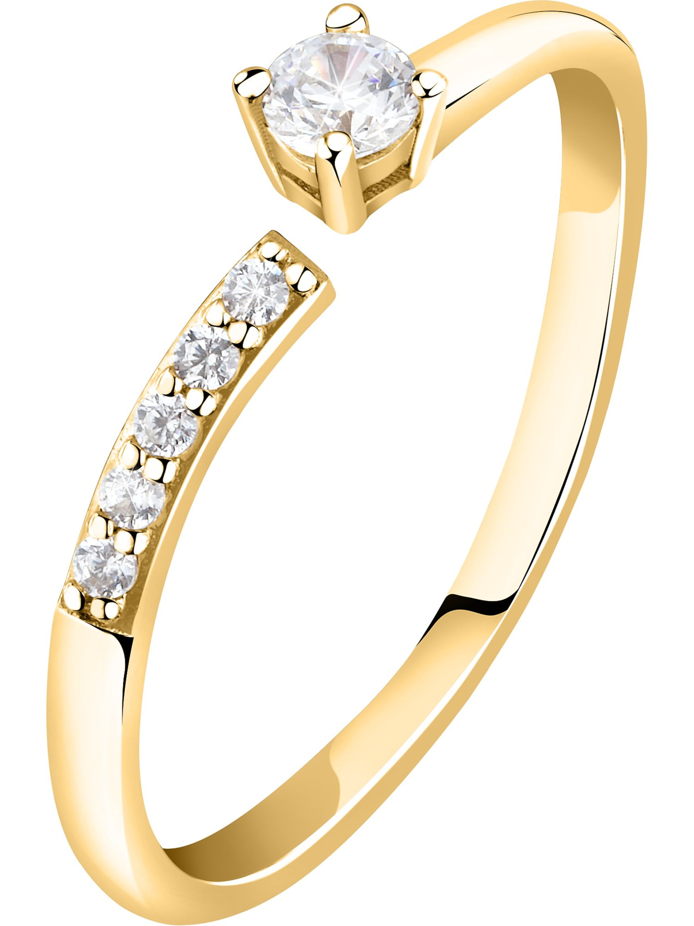 Live Diamond Ring in Gold: front