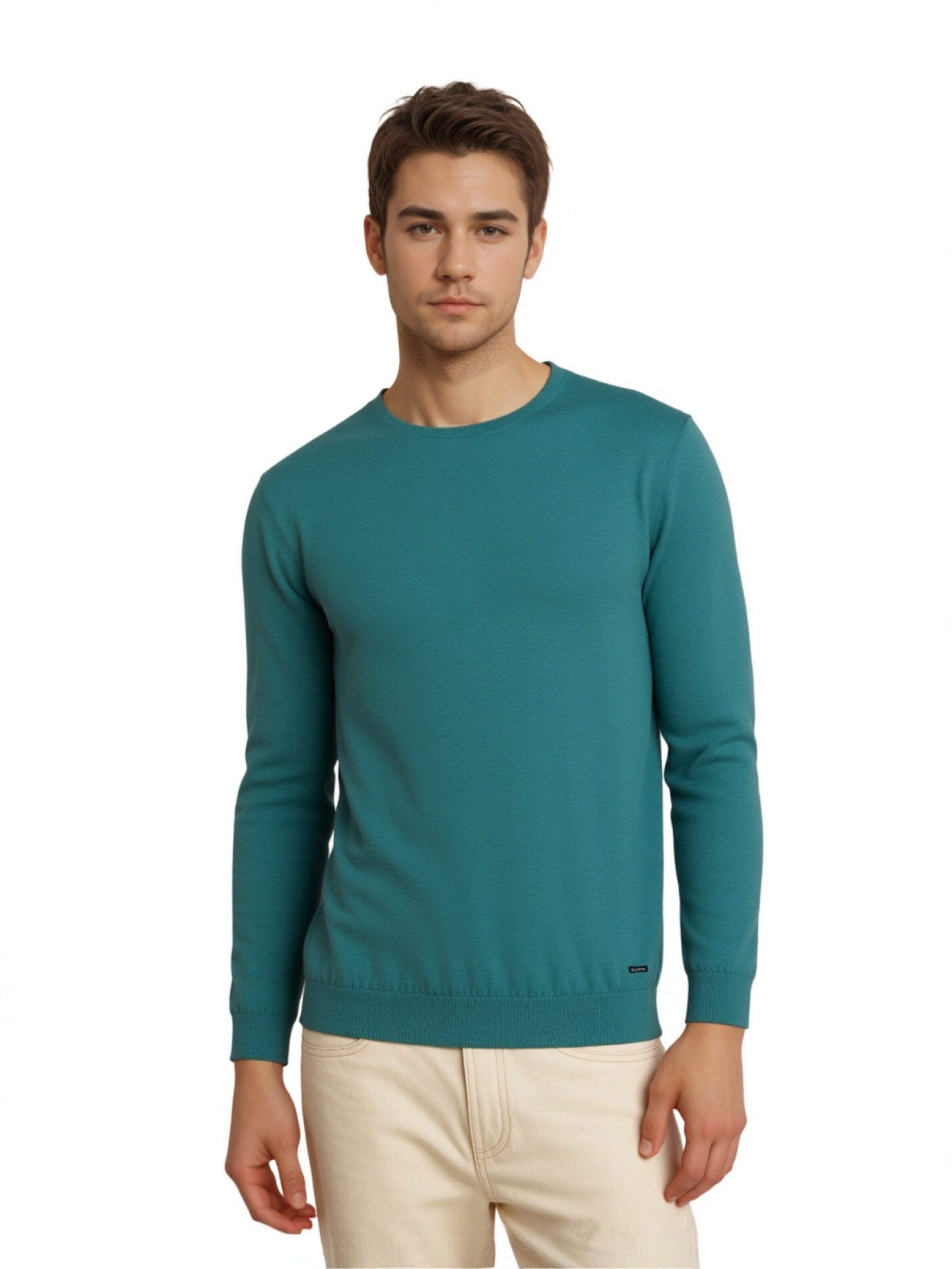 Pullover di Ragman in verde: frontale