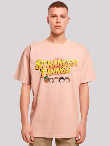 F4NT4STIC Shirt 'Stranger Things Comic Heads Netflix TV Series' in Pink: front