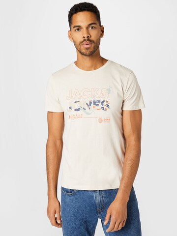 JACK & JONES Majica 'Game' | bela barva: sprednja stran
