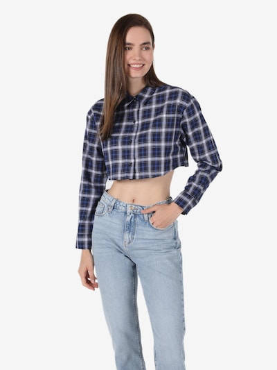 Colin's Bluse in marine / royalblau / weiß, Produktansicht